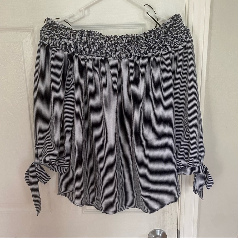 Alice Blue off the shoulder top